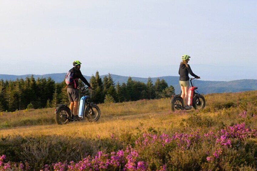 All-terrain electric scooter ride