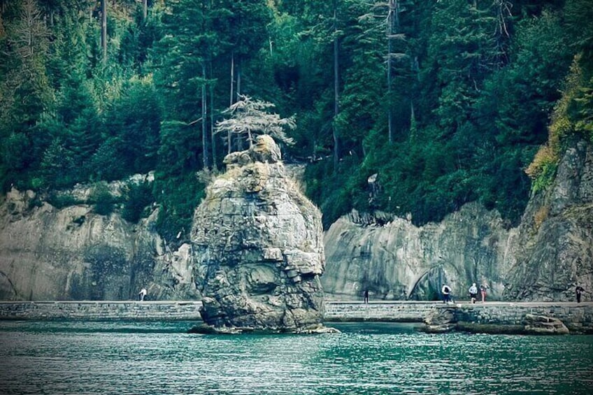 Siwash Rock off the Stanley Park Seawall