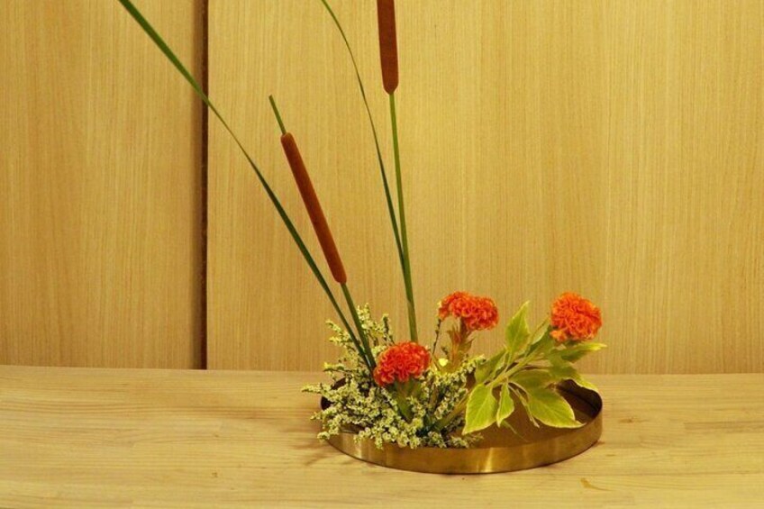 Osaka Learning Ikebana with a Sogetsu School Master