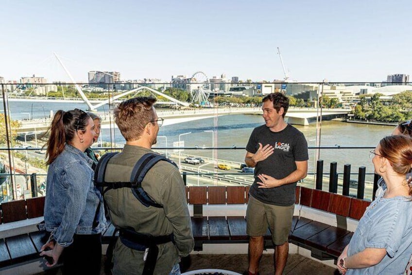 See the Brisbane River and South Bank