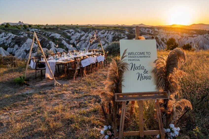 Private Cappadocia Dinner with Fairy Chimneys View