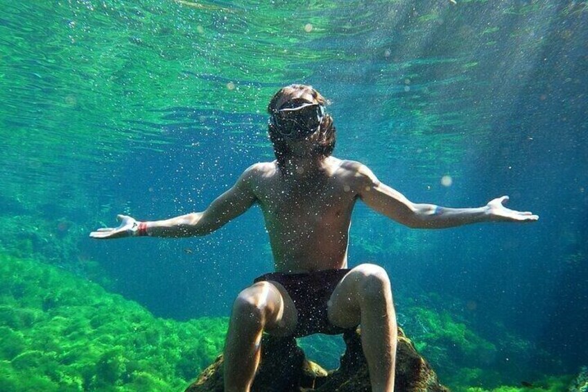 Underground Cenotes Snorkeling Tour with Mayan Snack