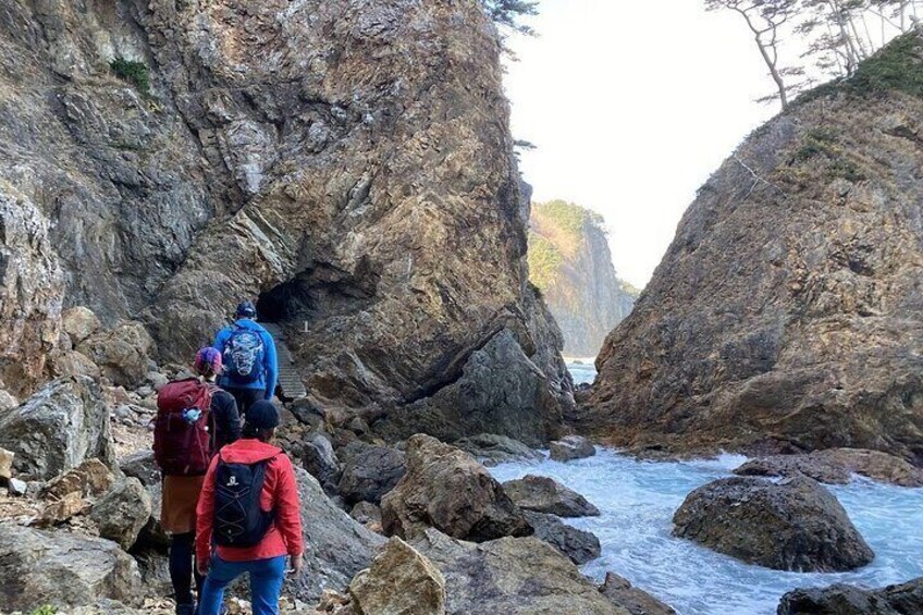 Michinoku Coastal Trail & Sea Kayak in Jodogahama