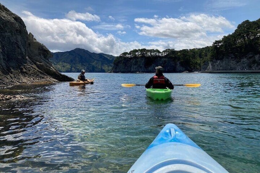 Michinoku Coastal Trail & Sea Kayak in Jodogahama