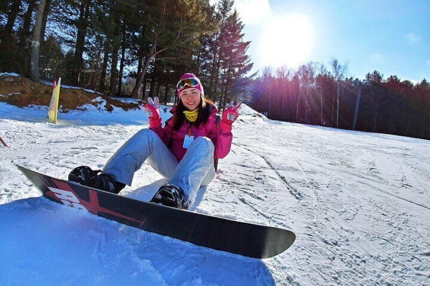 Snow skiing with National licensed Instructor in Korea