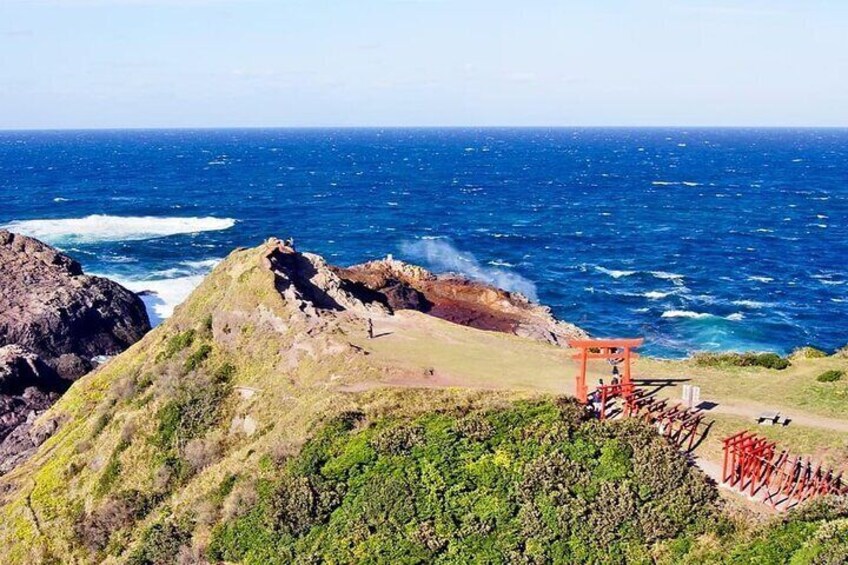 Akiyoshido, Tsunoshima Bridge and Shrine from Fukuoka