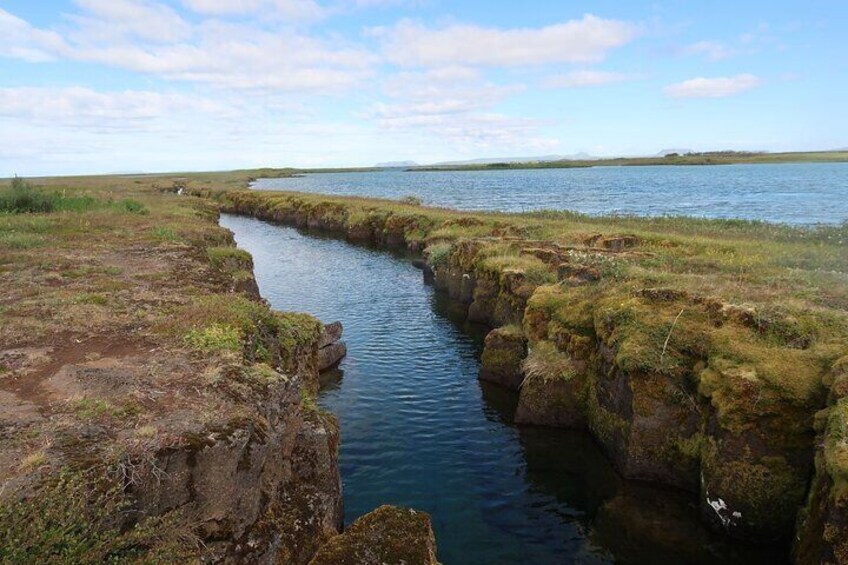 Nesgjá fissure in North Iceland 