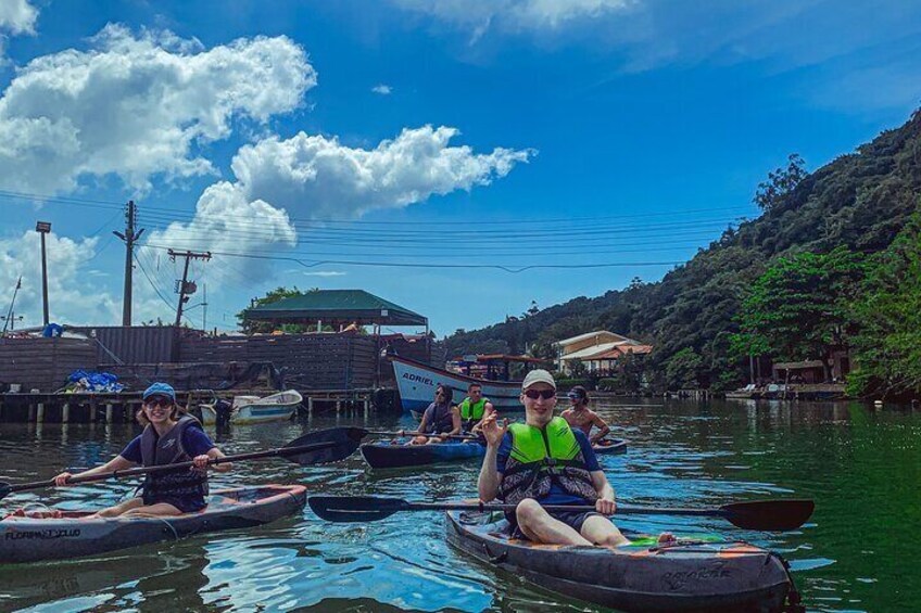 Half Day Guided Kayak Tour in Barra da Lagoa with Snacks