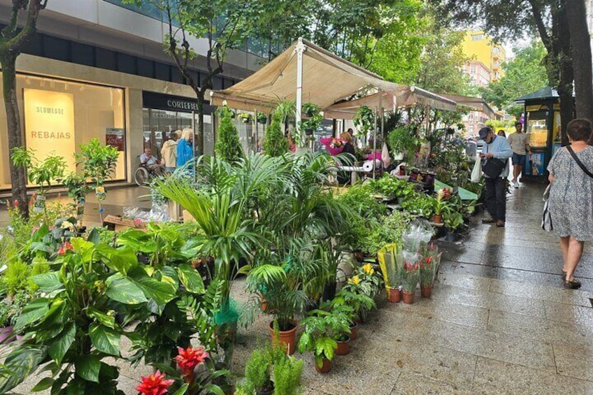 Flower market next to the Mercado de la Esperanza