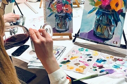Wine and Painting Workshop Experience in Brussels