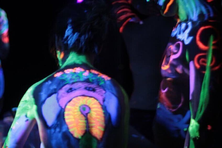 UV Body Painting Experience for Couples in Brooklyn