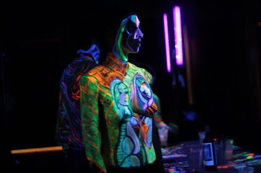 UV Body Painting Experience for Couples in Brooklyn