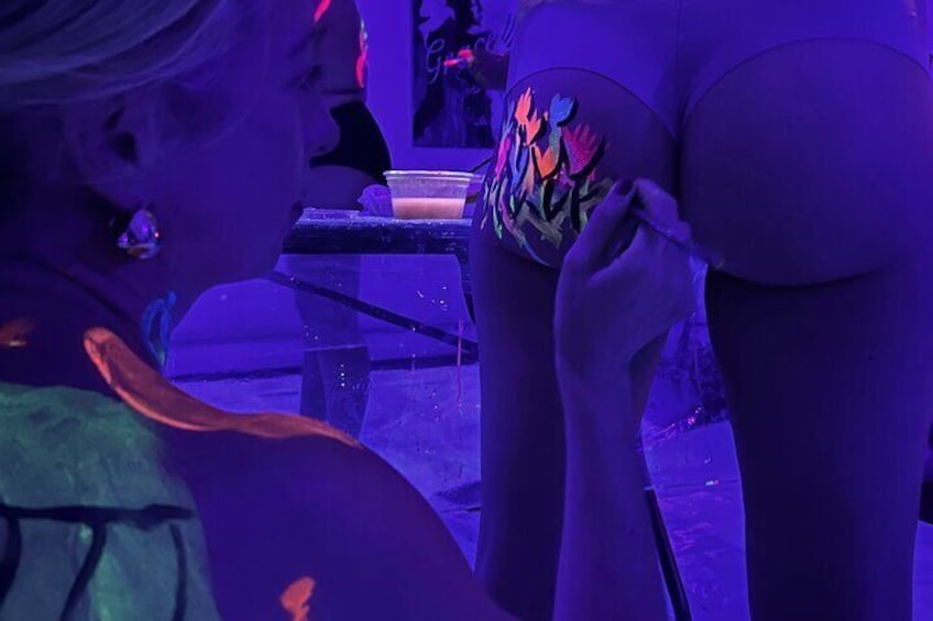 UV Body Painting Experience for Couples in Brooklyn