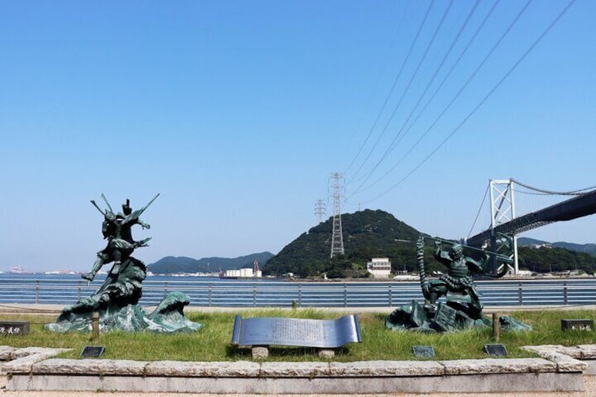 < Historic sites > Dannoura Battlefield, 21-1 Mimosusogawacho, Shimonoseki, Yamaguchi
