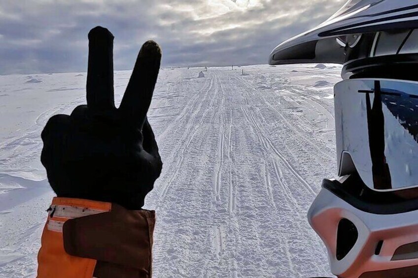 Snowmobile Rides Through Kumputunturi Fell in Kittilä, Finland 