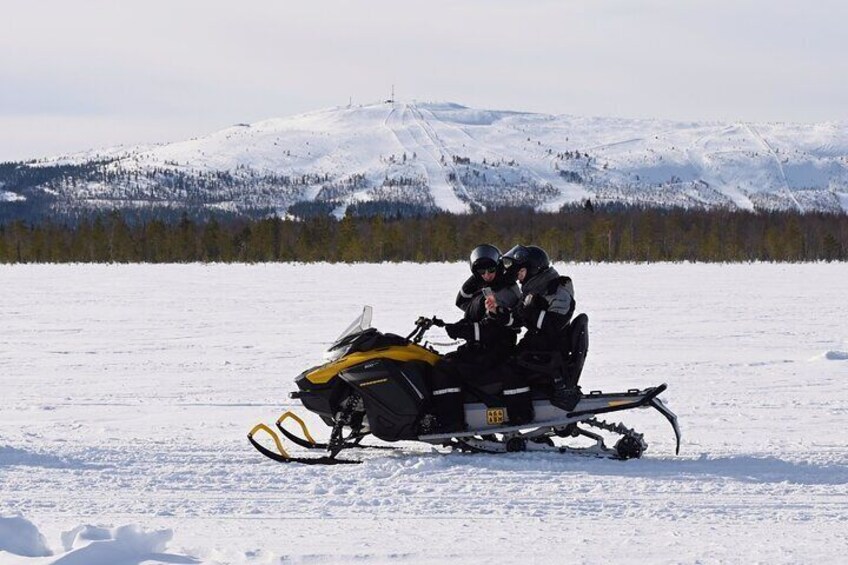 Snowmobile Rides Through Kumputunturi Fell in Kittilä, Finland 