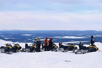 Snowmobile Rides Through Kumputunturi Fell in Kittilä, Finland