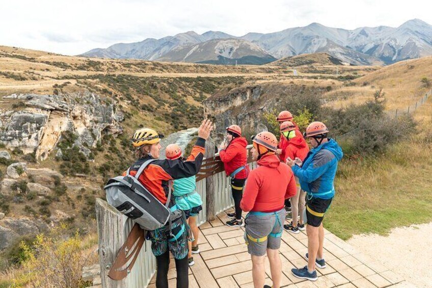 Group getting ready to go into the cave