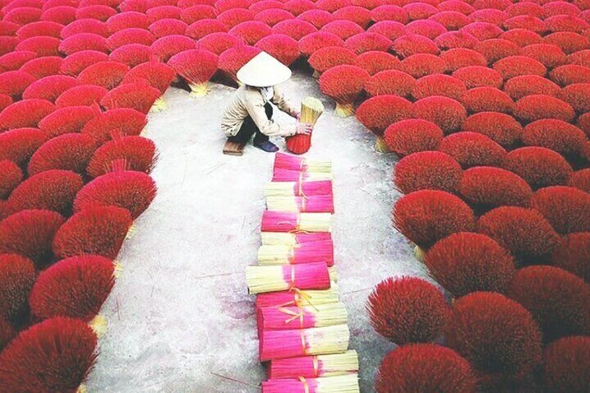 Handmade Incense Making Activity in local village from Hanoi