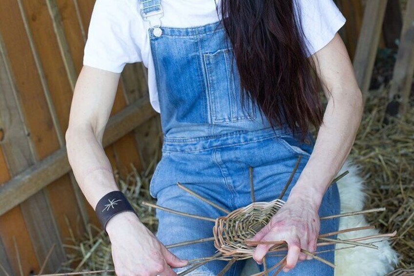 Basket Weaving Day Course on the Rural Outskirts of York