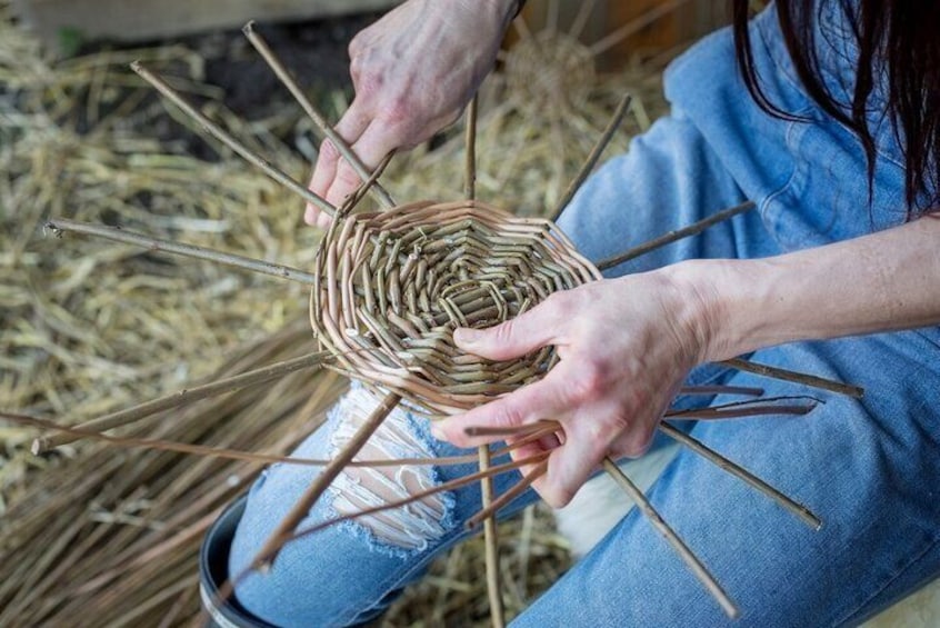 Basket Weaving Day Course on the Rural Outskirts of York