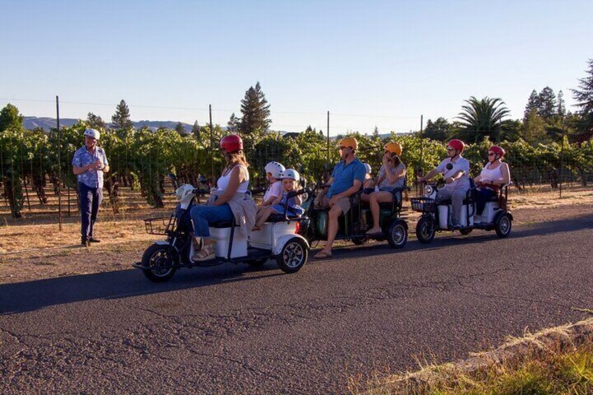 3 Hour Electric Trike Sunset Tour at Sonoma