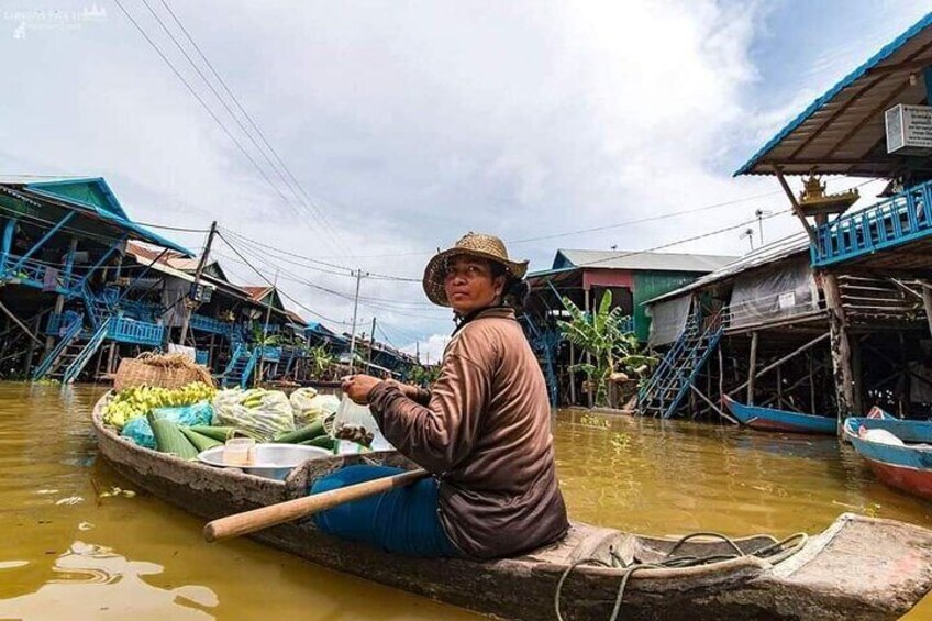 Kampong Khleang Floating Village and Tonle Sap Half Day Tour