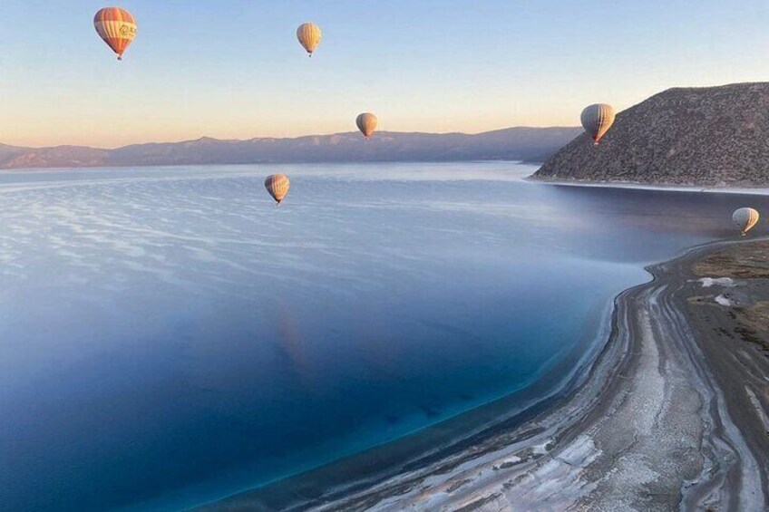 Salda Lake and Hot Air Balloon Tour in Salda