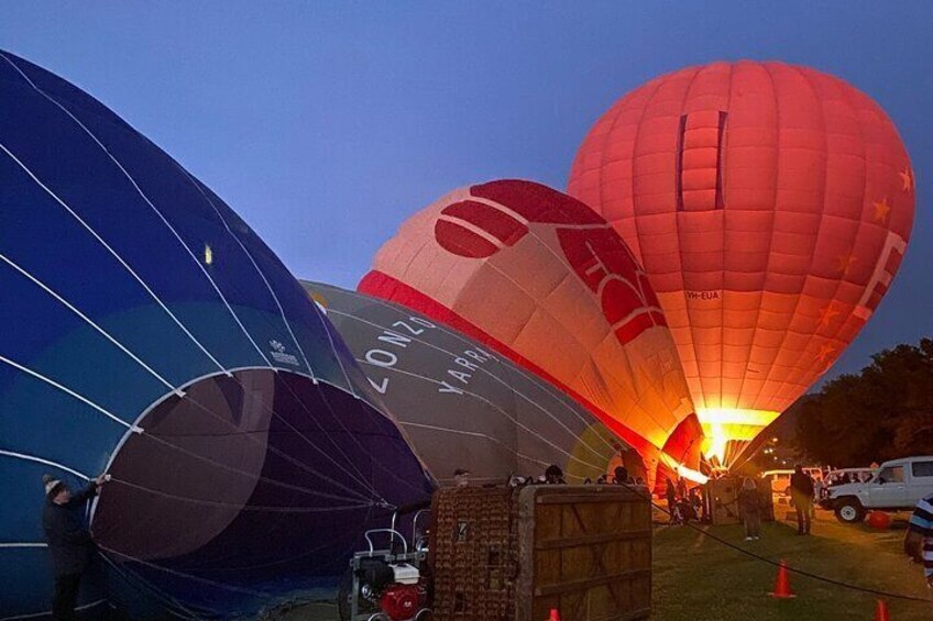 Hot air balloon flight