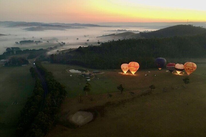 Hot air balloon flight