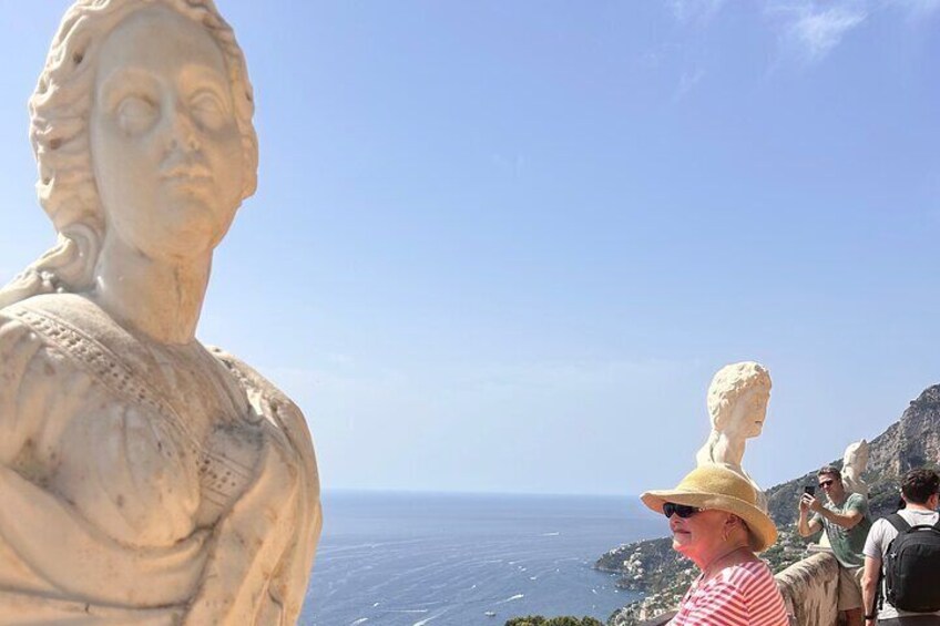 Enjoying the view of the Amalfi Coast