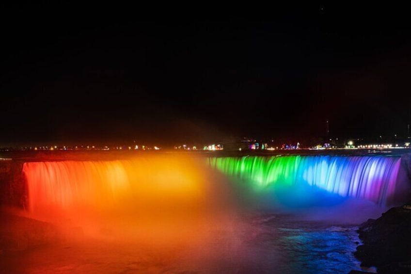 All inclusive Niagara Evening Light Show, Boat Ride & Cave Tour