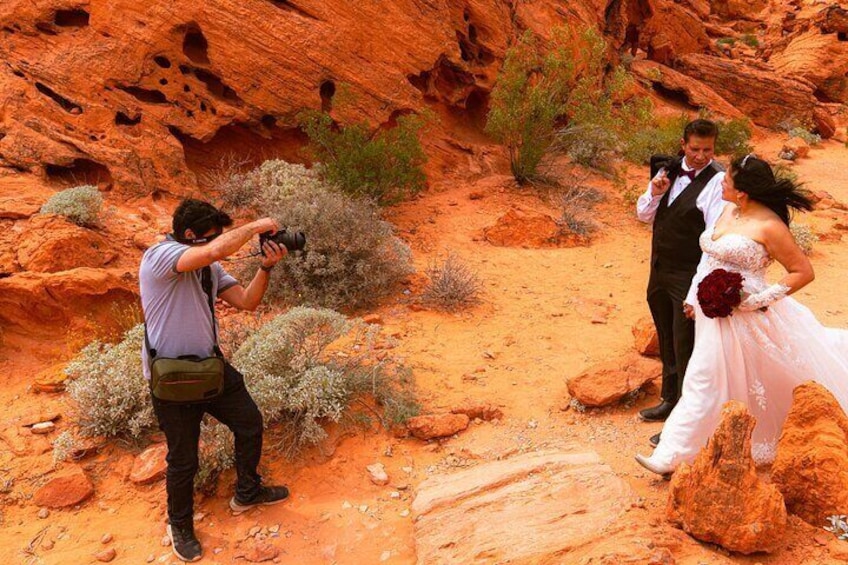 Valley of Fire Wedding- Visitor Center Wedding Area