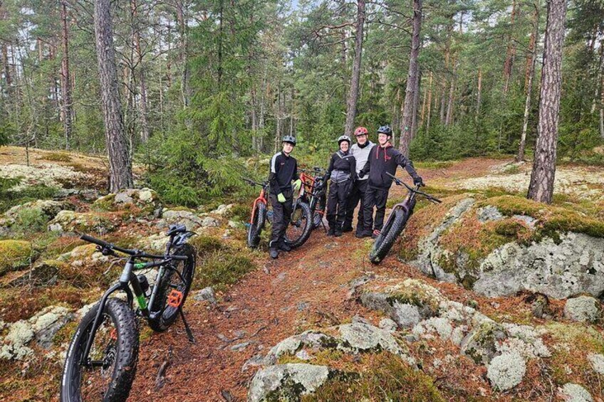 Stockholm Fat Bike Forest Adventure with Lunch and Sauna