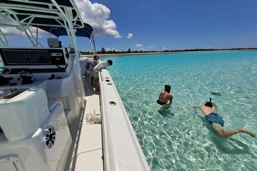 Cool off with a refreshing dip in the stunning blue waters off the coast of Cozumel