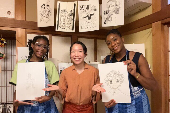Yokohama: Manga Art & Cooking Experience in a Tatami Room