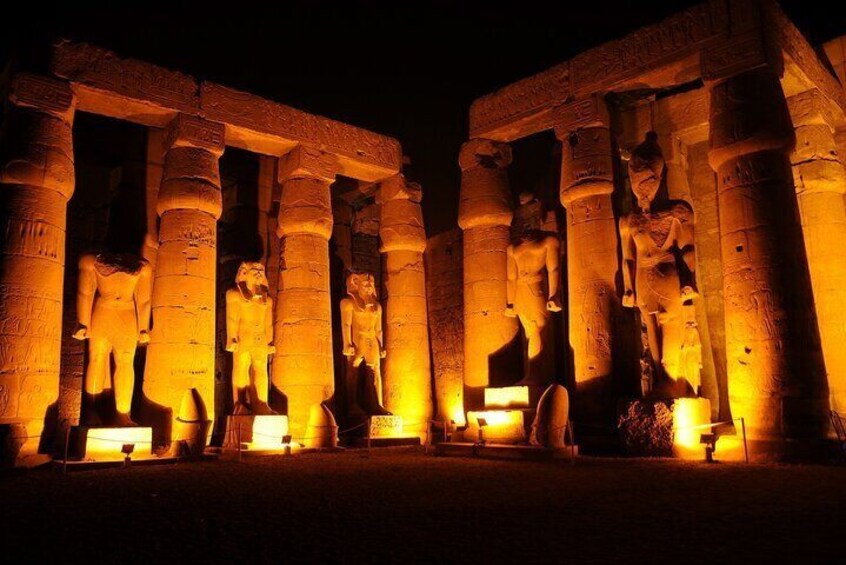 Luxor by night: Experience the beauty of Luxor by a guided horse carriage tour 