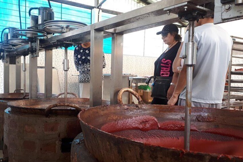 Visiting the candy factory.
