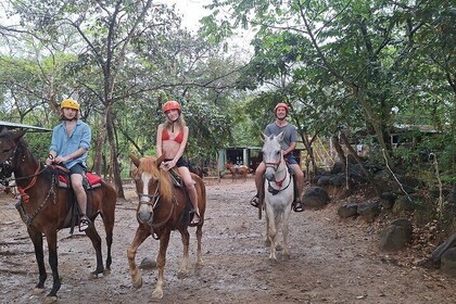 The adventure combo: zipline, horses, rafting and hot springs