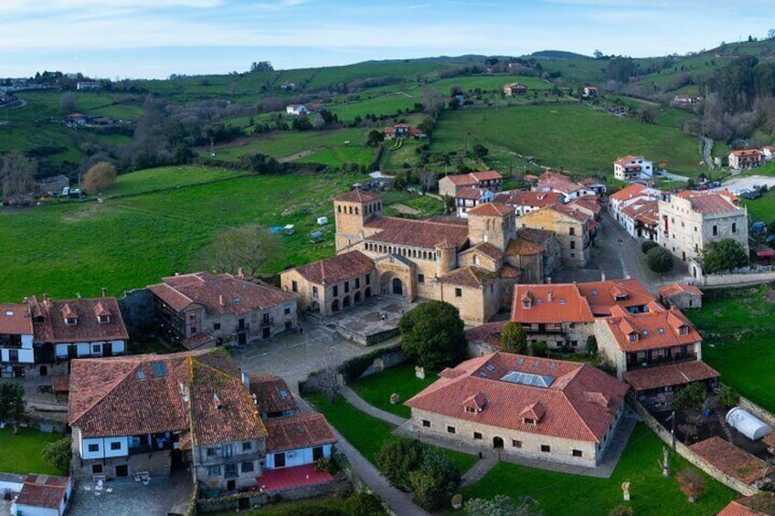 Aerial view of Santillana del Mar