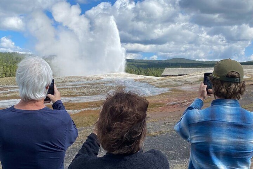 Old Faithful is is a highlight of this tour