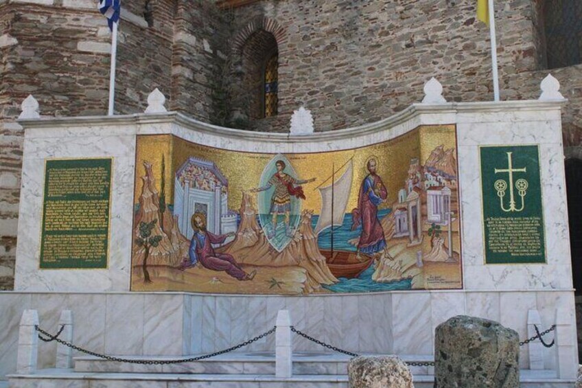 Apostle Paul Mosaic (His arrival at Kavala)