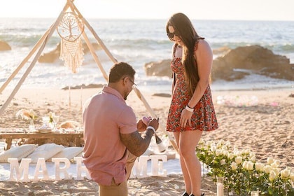 Private Picnic Marriage Proposal by the Sea