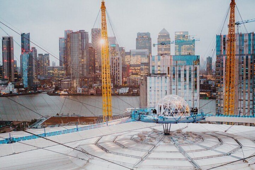 Up at The O2 Snow Globe Climb