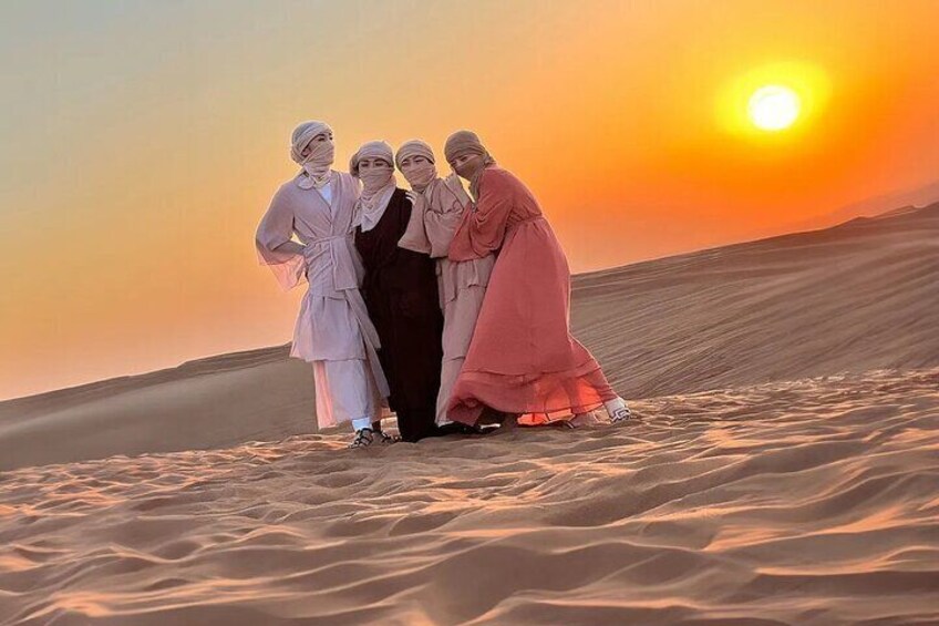 Exclusive Dune Bashing, Camel Ride, Falcon Photo & Sandboarding