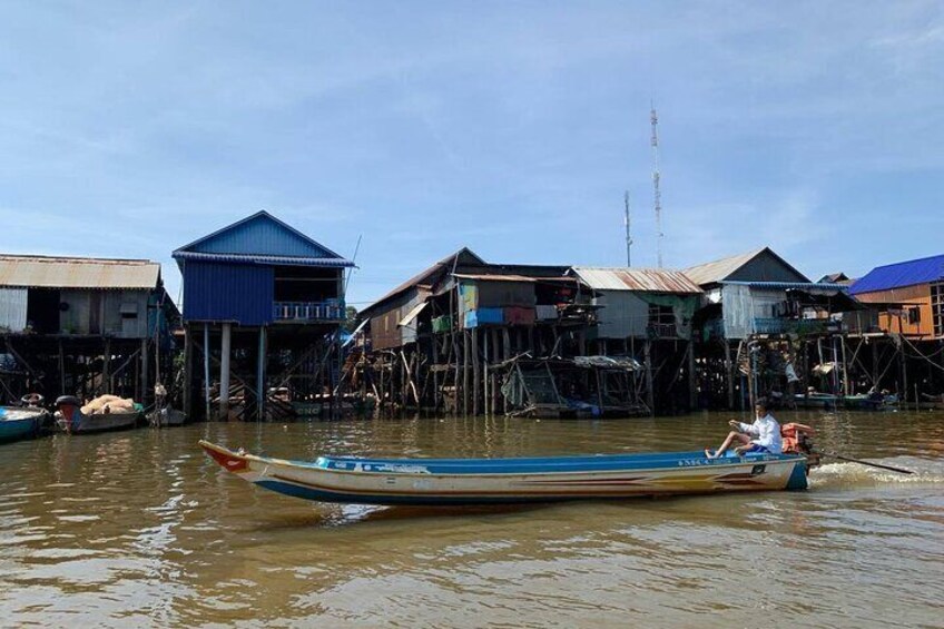 ( Free eSim) Floating Village with Sunset Boat at Kompong Pluk