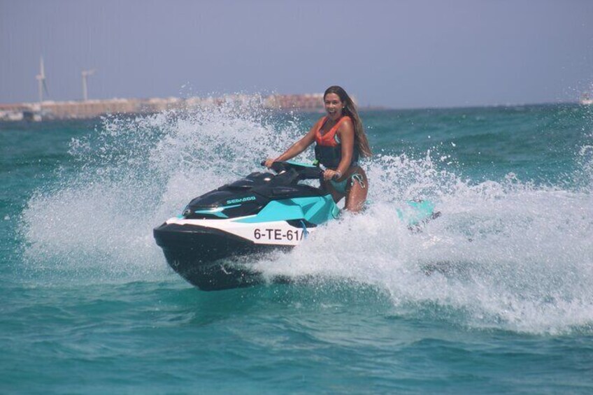 Jet Ski Activity to Lobos Island from Corralejo