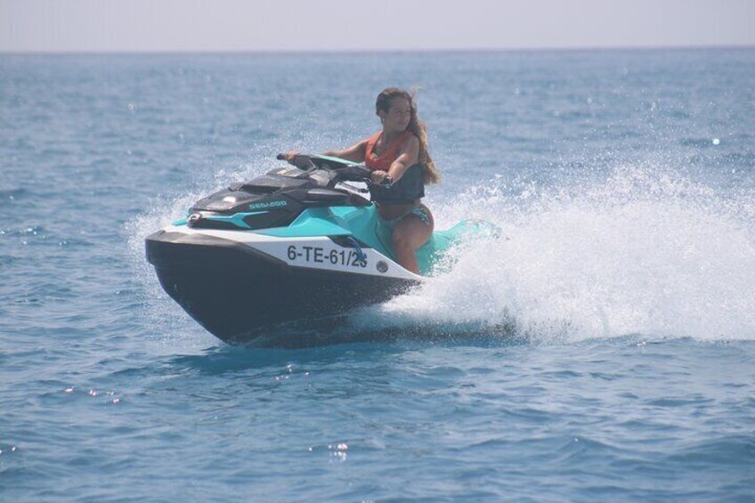 Jet Ski Activity to Lobos Island from Corralejo