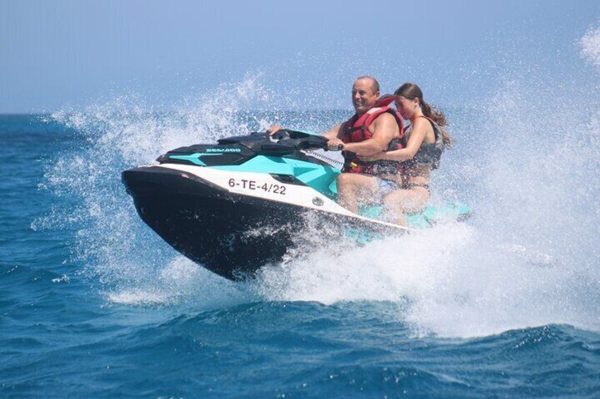 Jet Ski Activity to Lobos Island from Corralejo