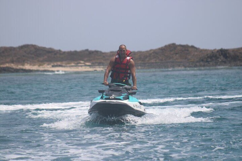 Jet Ski Activity to Lobos Island from Corralejo